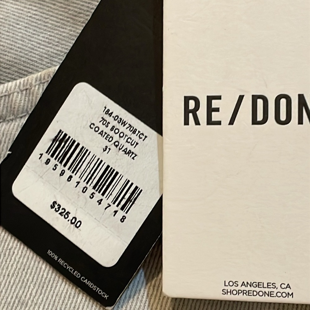 NWT Re/ Done 70s bootcut coated quartz size 31 - Picture 11 of 14